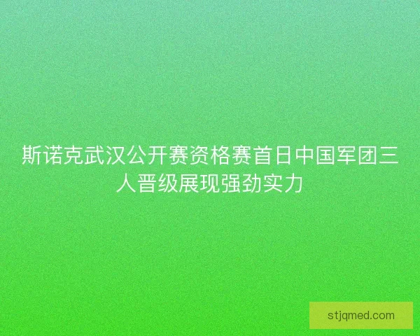 斯诺克武汉公开赛资格赛首日中国军团三人晋级展现强劲实力